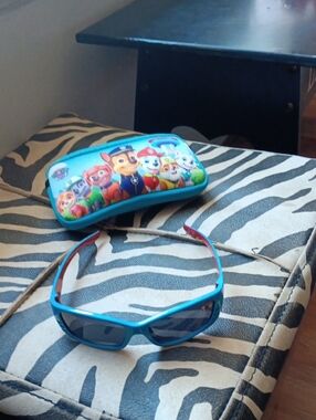 Paw Patrol Blue Kids Sunglasses with Character  Case.